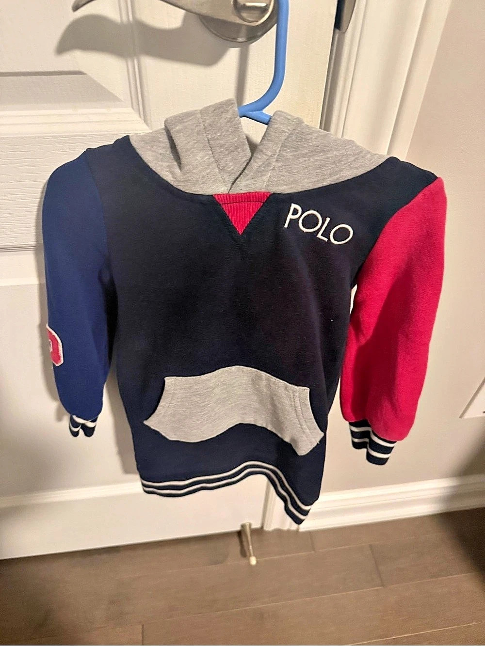 Polo Ralph Lauren Color-Blocked Double-Knit Hoodie size 2t